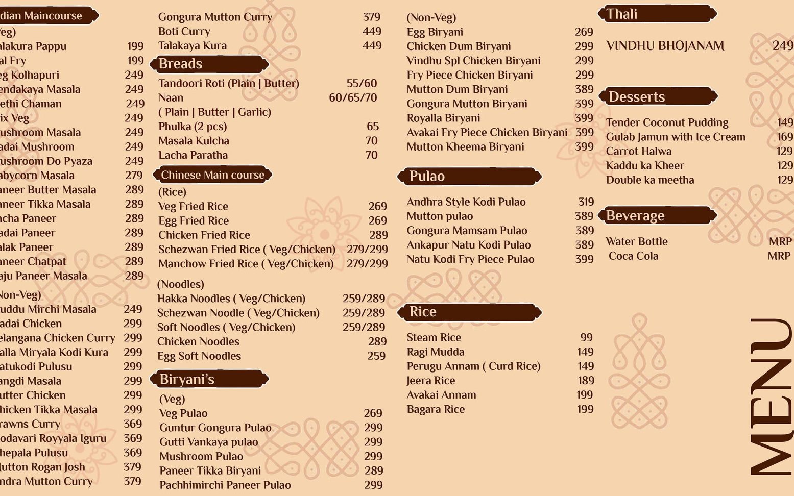 vindhu traditional telugu kitchen